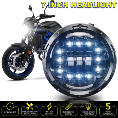 Faro LED de 7 pulgadas bombilla de conducción alta/baja para motocicleta SUZUKI SV650 Foto 1 de 4