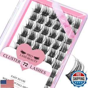 Cluster Lashes, 72 Pcs Individual Lashes, Lash Clusters DIY Eyelash Extension - Picture 1 of 5