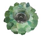 Fluorite - Handcrafted Crystal Candle Holder - Genuine Crystals 
