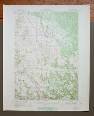 Оригинальная винтажная топографическая карта Оссео, Висконсин 1968 USGS 21 x 17 дюймов - Изображение 1 из 4