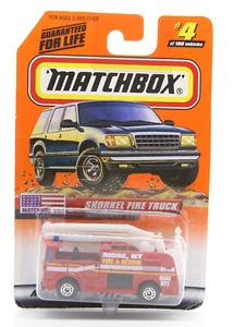 Matchbox 1-100 Series - USA 1999/004 - Snorkel Fire Truck - New on Card - Picture 1 of 13