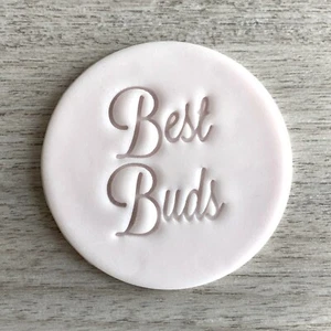 Best Buds Fondant Embosser or Cookie Stamp with handle - Picture 1 of 2