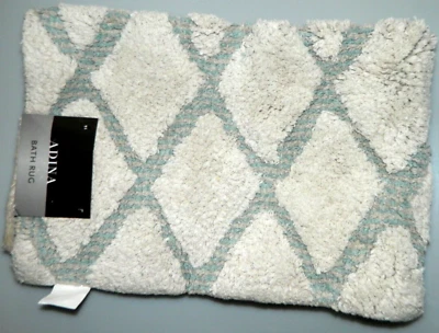 Alfombra de baño Adina JLA 20" X 30" 100% algodón color - aguamarina nueva con etiquetas Foto 1 de 4
