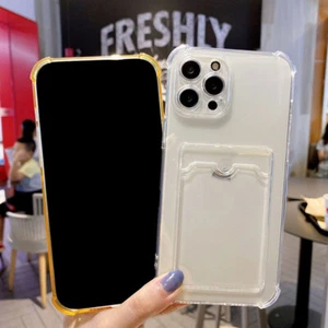 Phone Case With Card Slot Holder For iPhone 12 11/Pro/Pro Max Mini XS XR X Cover - Photo 1 sur 14