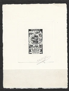 Monaco 1955 Rally Monte Carl Mi. # 496 Artist Essay/Proof Mint Never Hinged - Picture 1 of 1