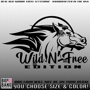 Wild N' Free Vinyl Sticker Decal RV Travel Trailer Diesel Truck Window Freedom - Picture 1 of 4