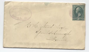 1881 East Sullivan Maine cogged oval postmark county name 3ct banknote [y3048] - Picture 1 of 3