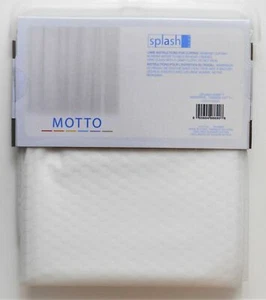 SPLASH BATH SHOWER CURTAIN PEVA VINYL - MOTTO SOLID WHITE - 70 x 72 NEW - Picture 1 of 1
