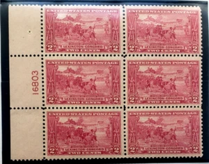 US #618 VINTAGE LEXINGTON-CONCORD, Plate Block-6,. Neuwertig, O.G 100 Jahre alte Schönheit - Bild 1 von 2