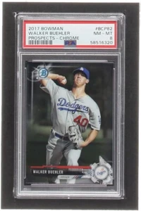 Dodgers Walker Buehler 2017 Bowman Chrome Prospects #BCP82 Rookie Card (PSA 8) - Picture 1 of 2