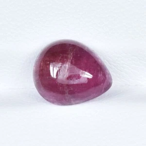 3.16 ct MASSIVE MOZAMBIQUE CABOCHON / NATURAL RUBELITE TOURMALINE - Pear Video ! - Picture 1 of 2