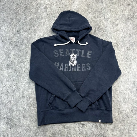 Seattle Mariners Sweater Mens Large Gray White Pullover Sweatshirt Forty Seven Cover
