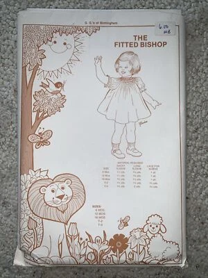 G. G.'s of Birmingham Sewing Smocking Pattern Girl's The Fitted Bishop sz 6M-3T - Image 1 of 4