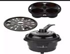 Copper Chef Microwave Grill Pan With Grill Press Lid & Accessories Black KK-1502