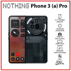 Nothing Phone 3(a) Pro BLACK 12GB+256GB Dual SIM Unlocked Android Cell Phone - Afbeelding 1 van 5