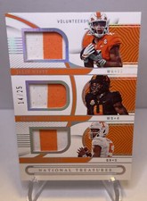 2023 National Treasures Cedric Tillman/Hendon Hooker/Jalin Hyatt Tri Patch 14/25