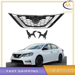 Parrilla parachoques delantero parrilla superior para Nissan Sentra 2016-2018 62310-3YU0A plástico - Imagen 1 de 16