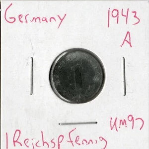 Moneda Alemania (Tercer Reich) 1 Reichspfennig 1943 A KM97 - Imagen 1 de 2