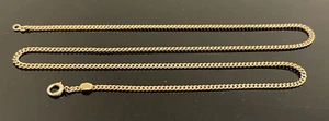Collar antiguo de eslabones planos de oro amarillo macizo de 14K cadena llavero 18" peso 6,25 g - Imagen 1 de 4