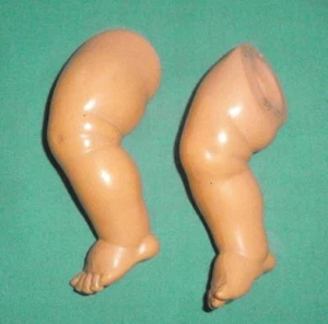 Vintage celluloid baby doll legs, turtle mark 30/35, Bebi 1925, Schildkröt - Picture 1 of 4