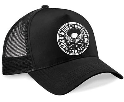 HELLMOTORS Rock n Roll Trucker Cap Hot Rod V8 Biker Oldschool Basecap Rockabilly Kappe