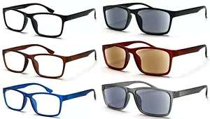 R224 Plastic Plain Reading Glasses Or Sun-reader/Lightweight Frame/Classic Specs - Picture 1 of 16