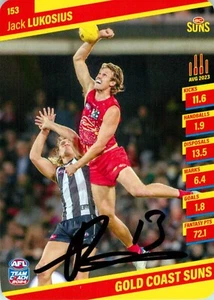Signed 2024 Gold Coast Suns AFL TeamCoach Card - Jack Lukosius - Picture 1 of 3