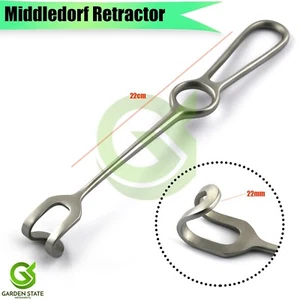 Middledorf Retractor Fenestrated Blade 22mm Mucoperiosteal Flap Tissue Cushing - Picture 1 of 3