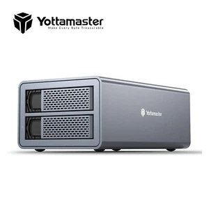 Gabinete de disco duro externo Yottamaster 2 bahías RAID USB3 2.5"" 3.5"" SATA HDD SSD - Imagen 1 de 9