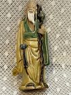19th Century Original Chinese Mudman Figurine ~ Immortal Wiseman, Sage ~ 6" Tall