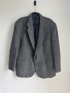 Harris Tweed Abrigo Deportivo Hombre 46L Gris Chaqueta Blazer Brezo 100% Lana Escocesa - Imagen 1 de 17