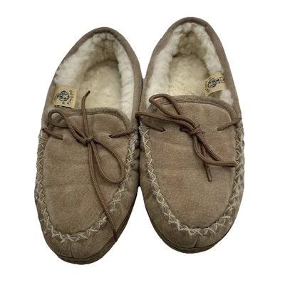 Old Friend Women's Warm sheepskin fleece lined leather loafer moccasin Size 10 - Image 1 of 4