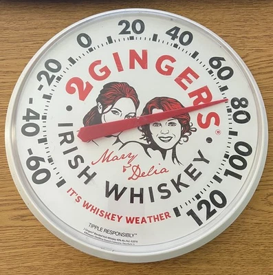 VERY RARE 2 Gingers Irish Whiskey Tipple Responsibly Advertising Thermometer - Image 1 of 3