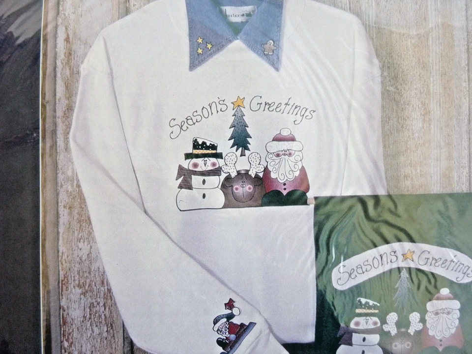 Cache Junction Iron-on Transfers Seasons Greetings 9-818 Santa Claus Christmas - Изображение 1 из 4