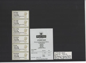 MACHIN Ma14 STEAM GWR A010 LARGE RATES PLAT JUBILEE 2022 Collector Strip POST GO - Picture 1 of 1