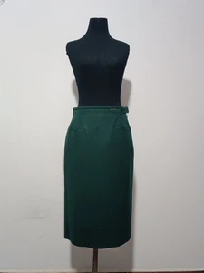 Geiger gedeckter grüner Woll-Bleistiftrock, Größe 38/M - Bild 1 von 16