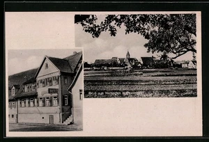 Nellingen bei Esslingen, Gesamtansicht, Gasthaus zum Rößle, Ansichtskarte - Picture 1 of 2