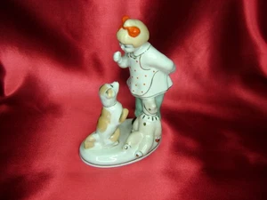 Figura de porcelana niña jugar con perro ¡Ven a llevar! Fábrica Polonne - Imagen 1 de 7