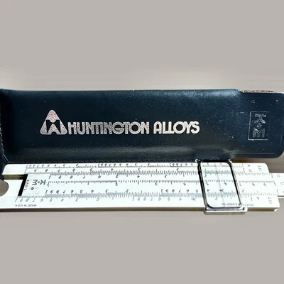 "Funda de cuero verde Keuffel & Esser de aleación Huntington 4153-1 K&E 6""" Foto 1 de 4