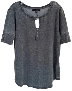 Blusa para mujer Jane and Delancey look vintage mezcla de algodón talla M negra - Imagen 1 de 8