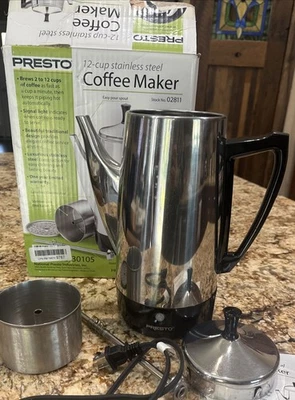 National Presto Industries 12 Cup Stainless Steel Coffee Maker - Image 1 of 4