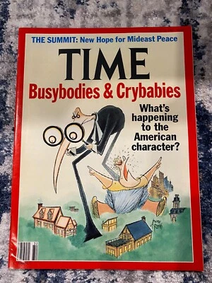 1991 Time Magazine August 12 Busybodies & Crybabies Newsstand High Grade - Image 1 of 4
