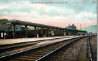 Carte postale L. V. R. R. Train Depot Towanda Pa. Vintage 1908