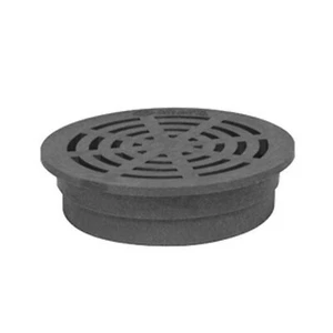StormDrain 3 in. Outdoor Round Flat Drain Grate Cover, Black - Superior Stren... - Picture 1 of 2