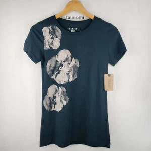 LEVI'S Sponge Print Floral T-Shirt Navy Blue & Khaki Cotton Graphic [XS|MED|LG] - Picture 1 of 5