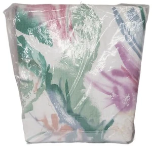 Vintage JC Penney King Kissen Sham Improv Aquarell Abstrakt Grün Rosa - Bild 1 von 2