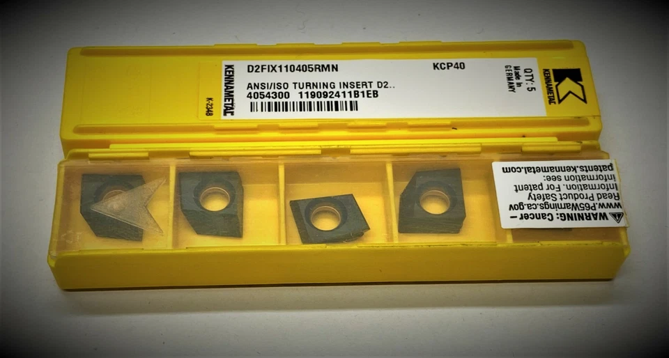 5st Kennametal Wendeplatten  D2FIX 110405RMN KCP40   Wendeschneidplatten - Bild 1 von 1