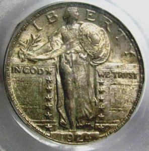 1924 P STANDING LIBERTY QUARTER, PCGS AU58 - Picture 1 of 5