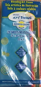 Spectra Bleeding Art Tissue 20-Color Assorted colors- 20X30", 20 Colors - Picture 1 of 2