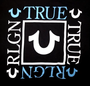 Camiseta Pullover True Religion Manga Corta Hombre Logo 3XL Camiseta Algodón Negro Jet - Imagen 1 de 5